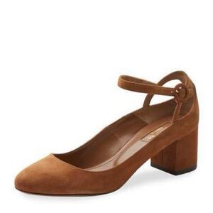 Aquazzura Sweet Thing suede tan pump heels